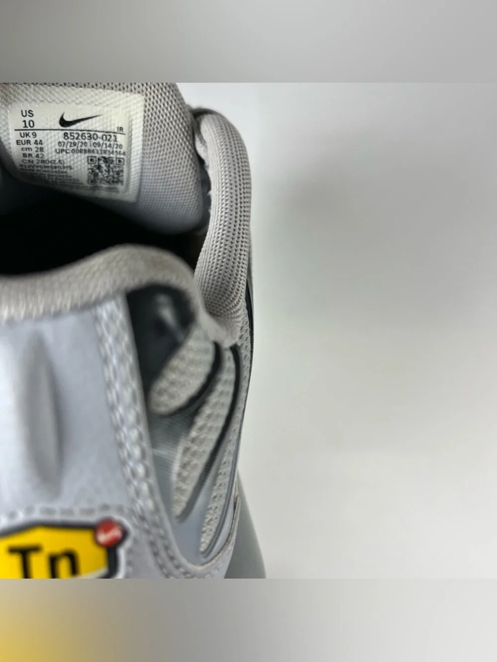 SOLD Nike Air Max Plus Tn Wolf Grey Sneakers Shoes 852630-021 Men’s 10 - Picture 14 of 14